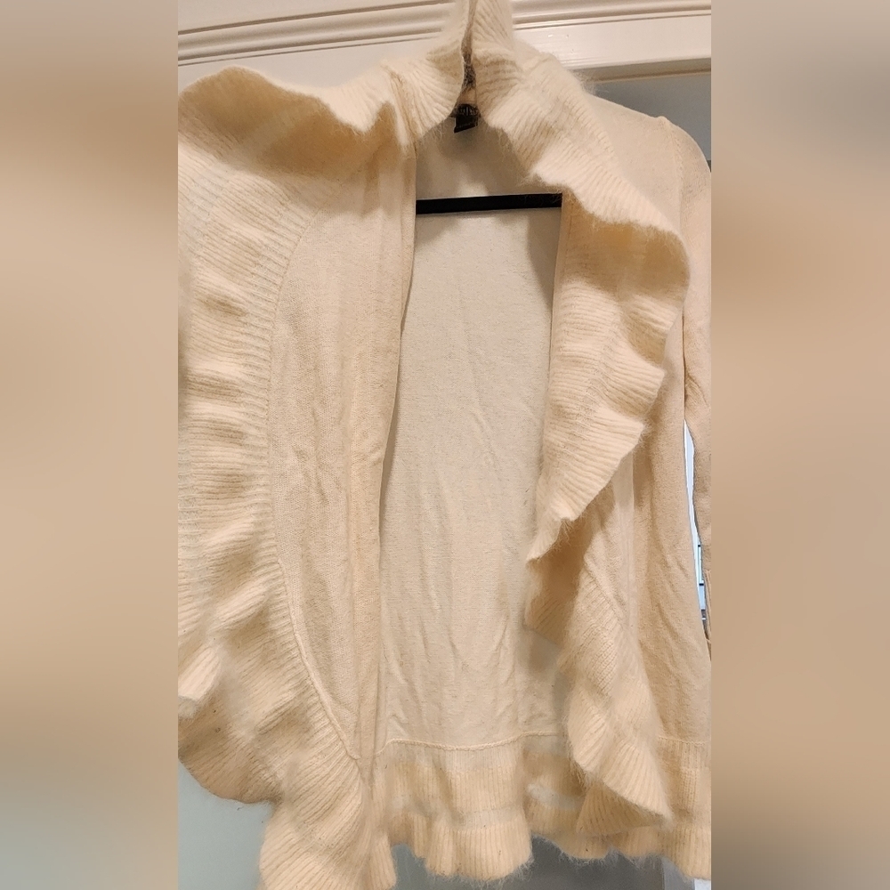 Wool Rabbit Hair Blend Flowy Cardigan Jacket Size Small - Picture 2 of 7
